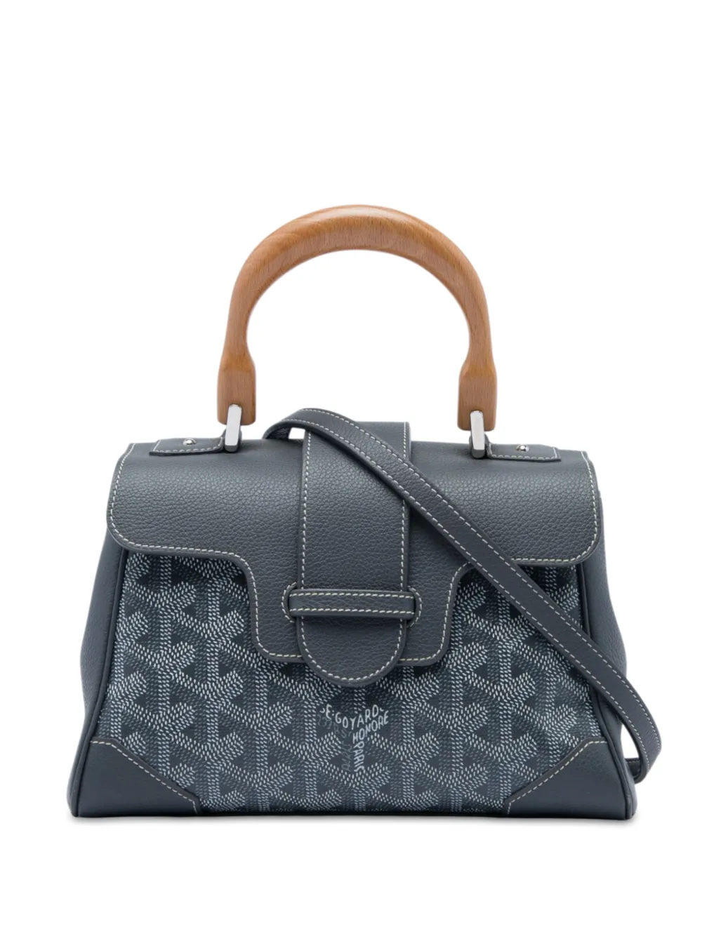 Goyard Pre-Owned mini sac à main Goyardine Saigon (2019) - Gris