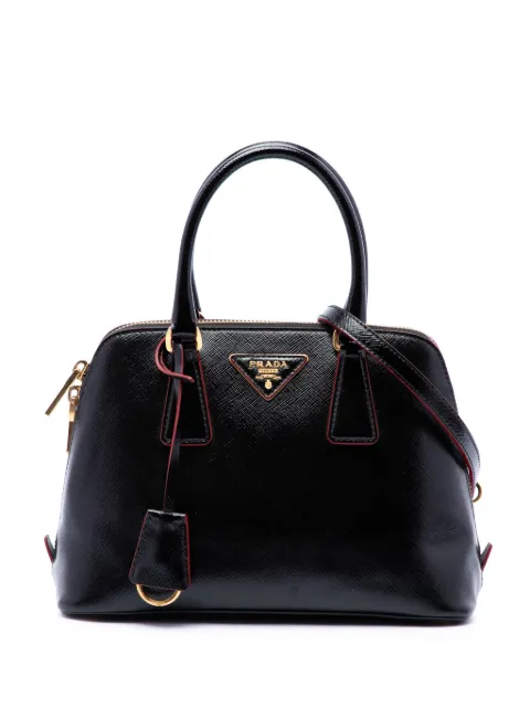 Prada Pre-Owned bolsa satchel Vernice Promenade pequeña de piel Saffiano 2010-2026