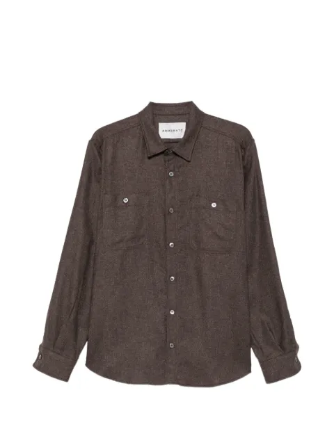 AMARANTO  button-fastening chest-pocket shirt