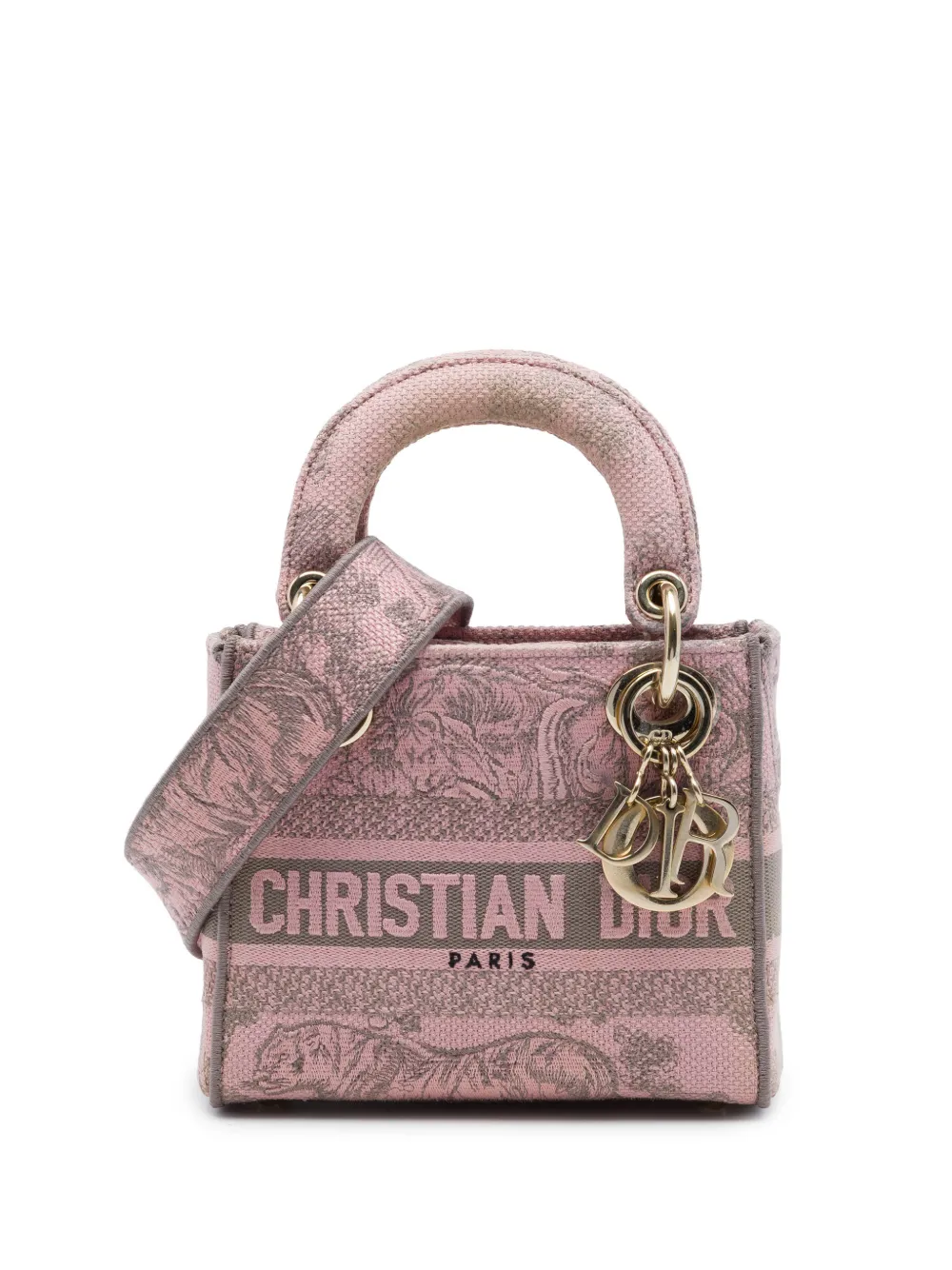 Christian Dior Pre-Owned 2023 mini Toile de Jouy Lady D Lite Satchel-Tasche - Rosa