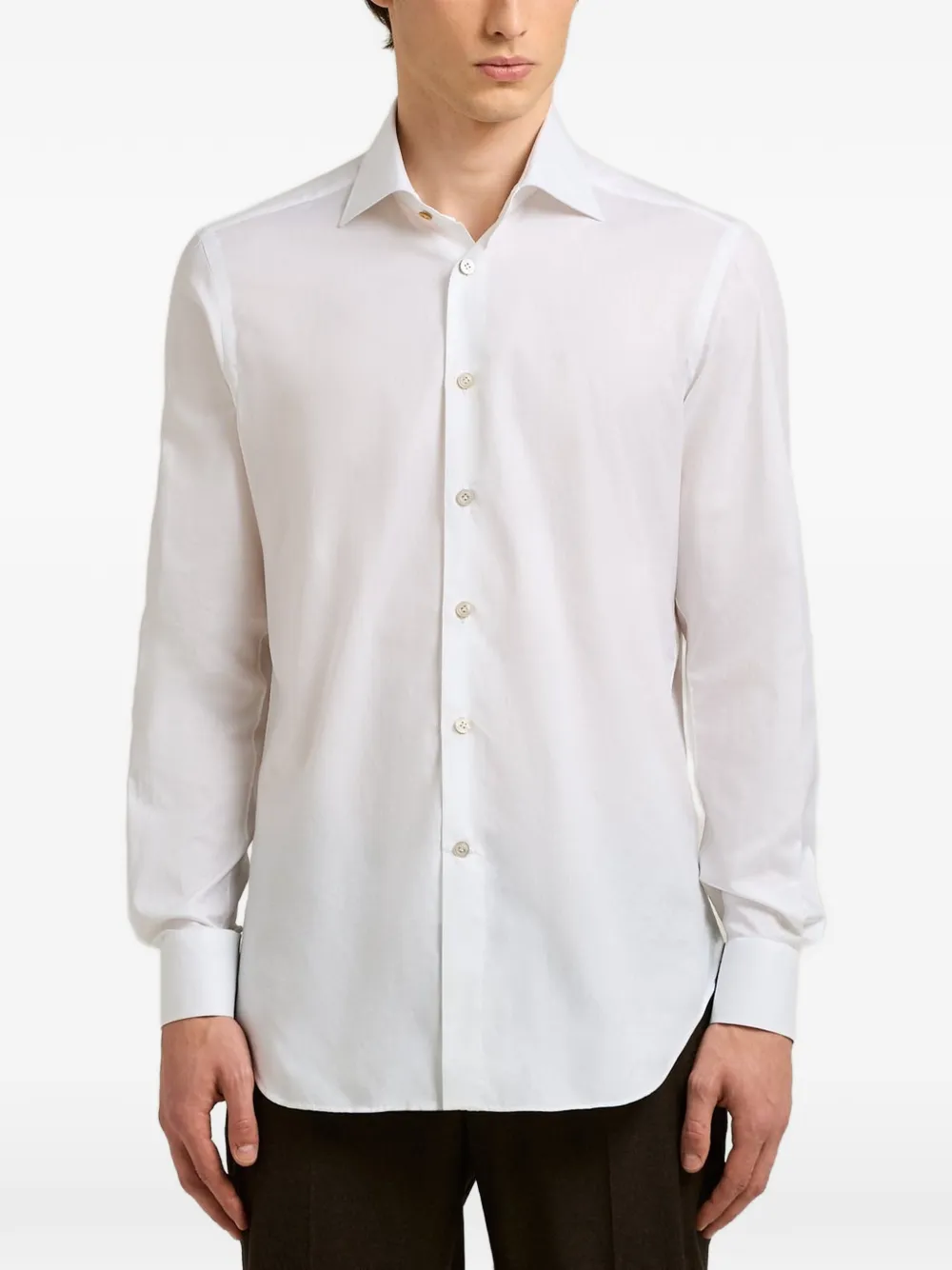 Kiton Katoenen overhemd Wit