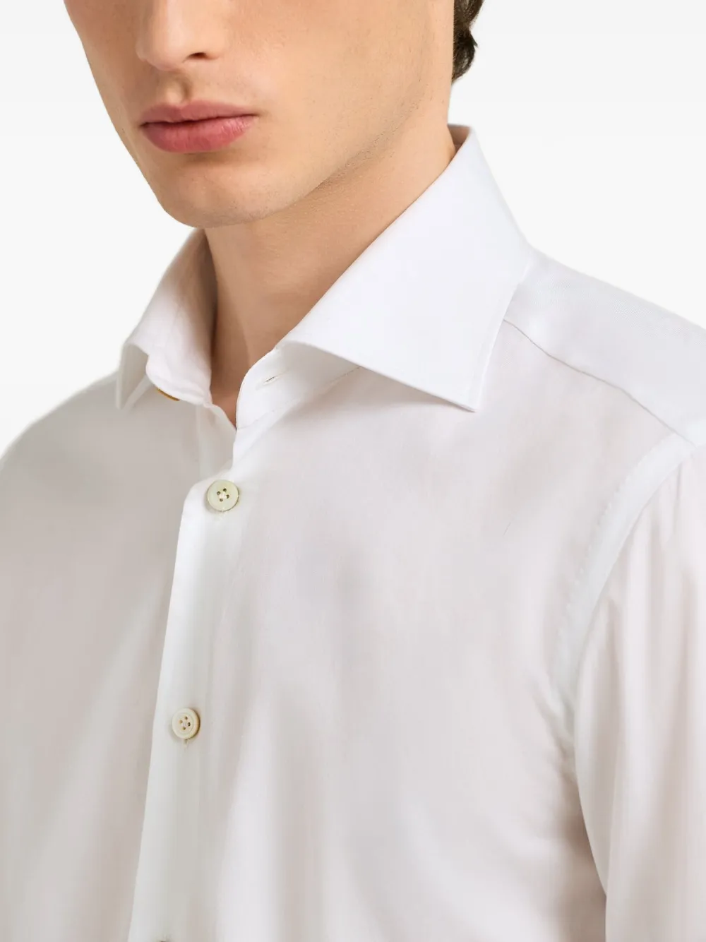 Kiton Katoenen overhemd Wit