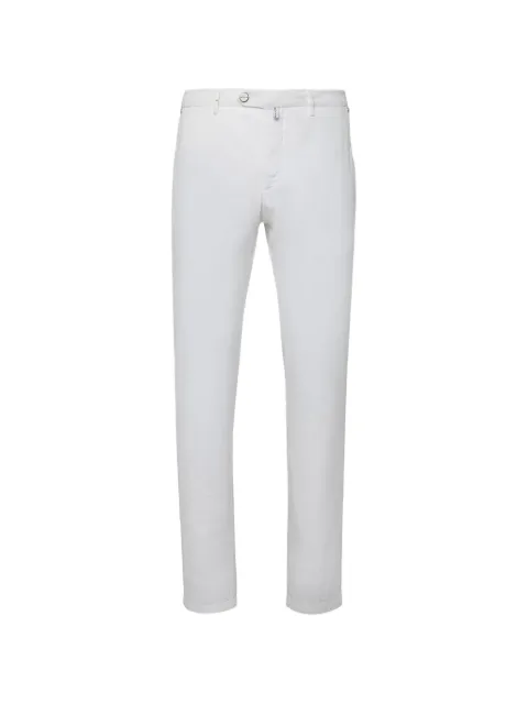 Kiton slim-fit belt-loop trousers