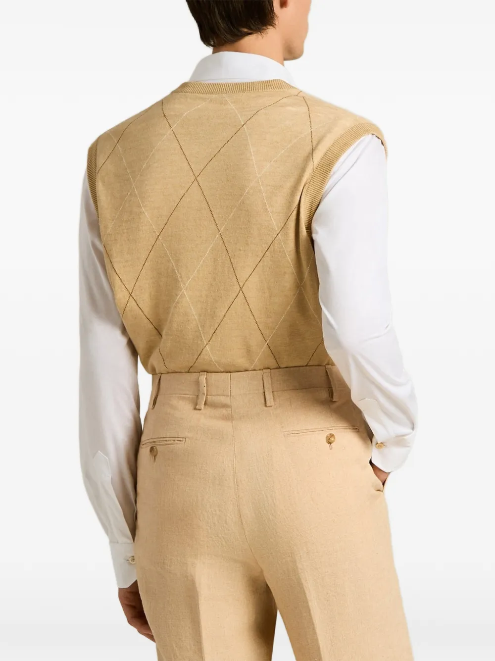 Kiton Trui met V-hals Beige