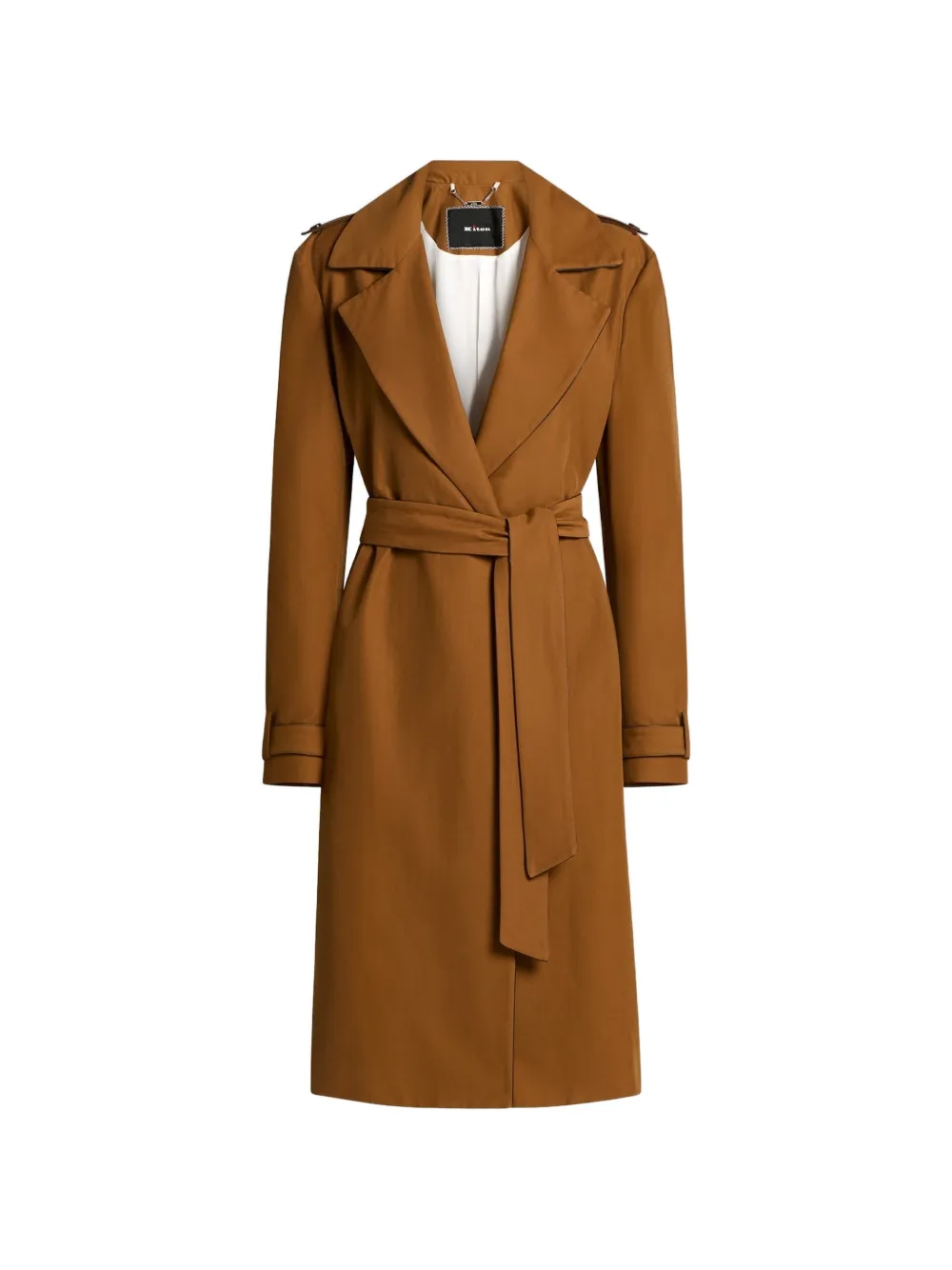 Kiton Trenchcoat mit Gürtel - Braun
