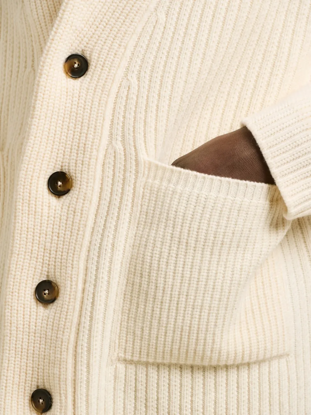 Kiton Vest met sjaalkraag Beige