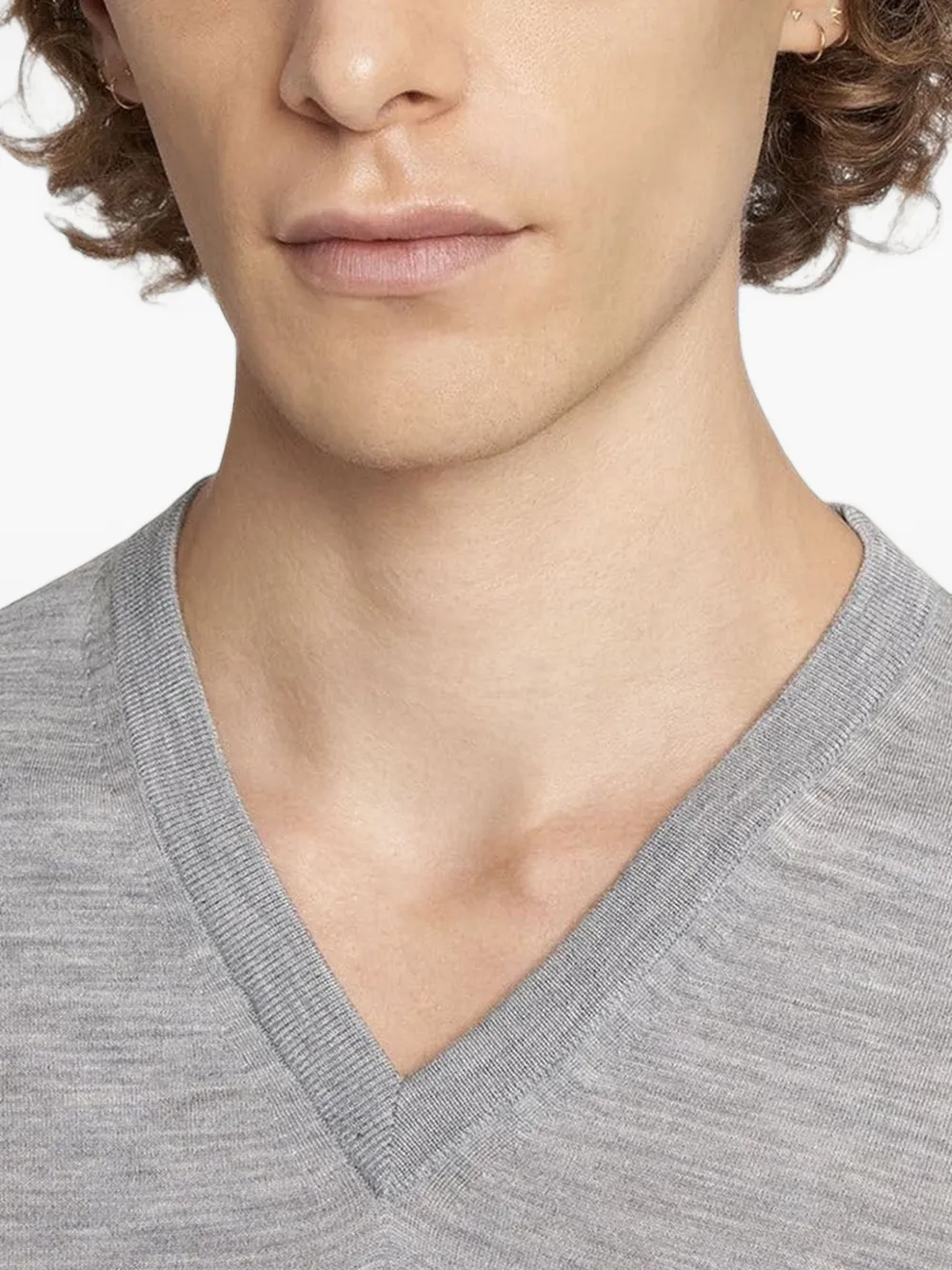 Kiton Trui met V-hals Grijs