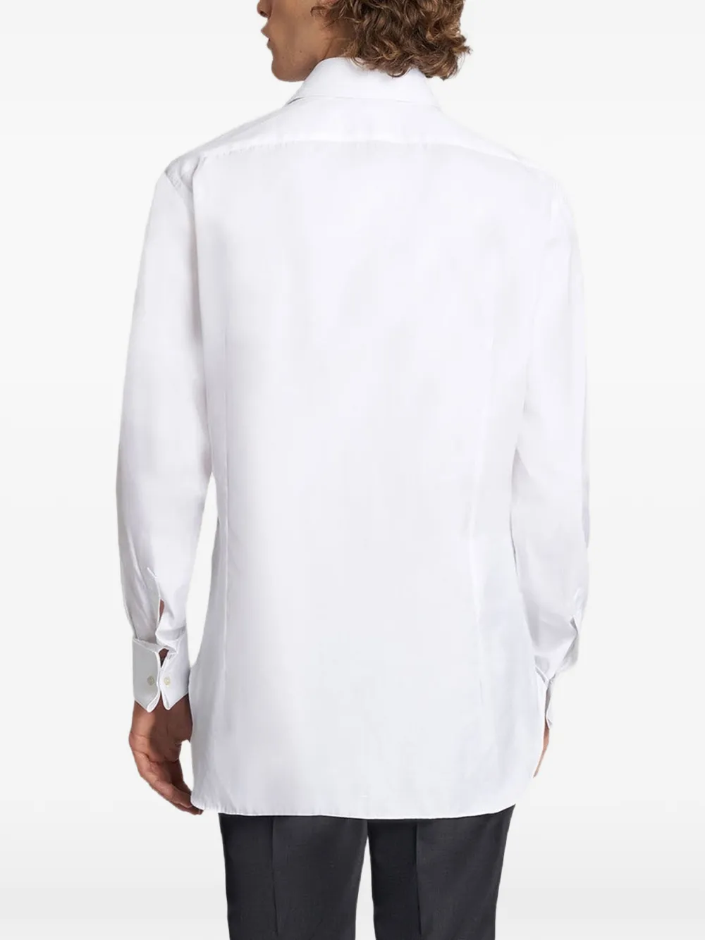 Kiton Overhemd met parelmoeren knopen Wit