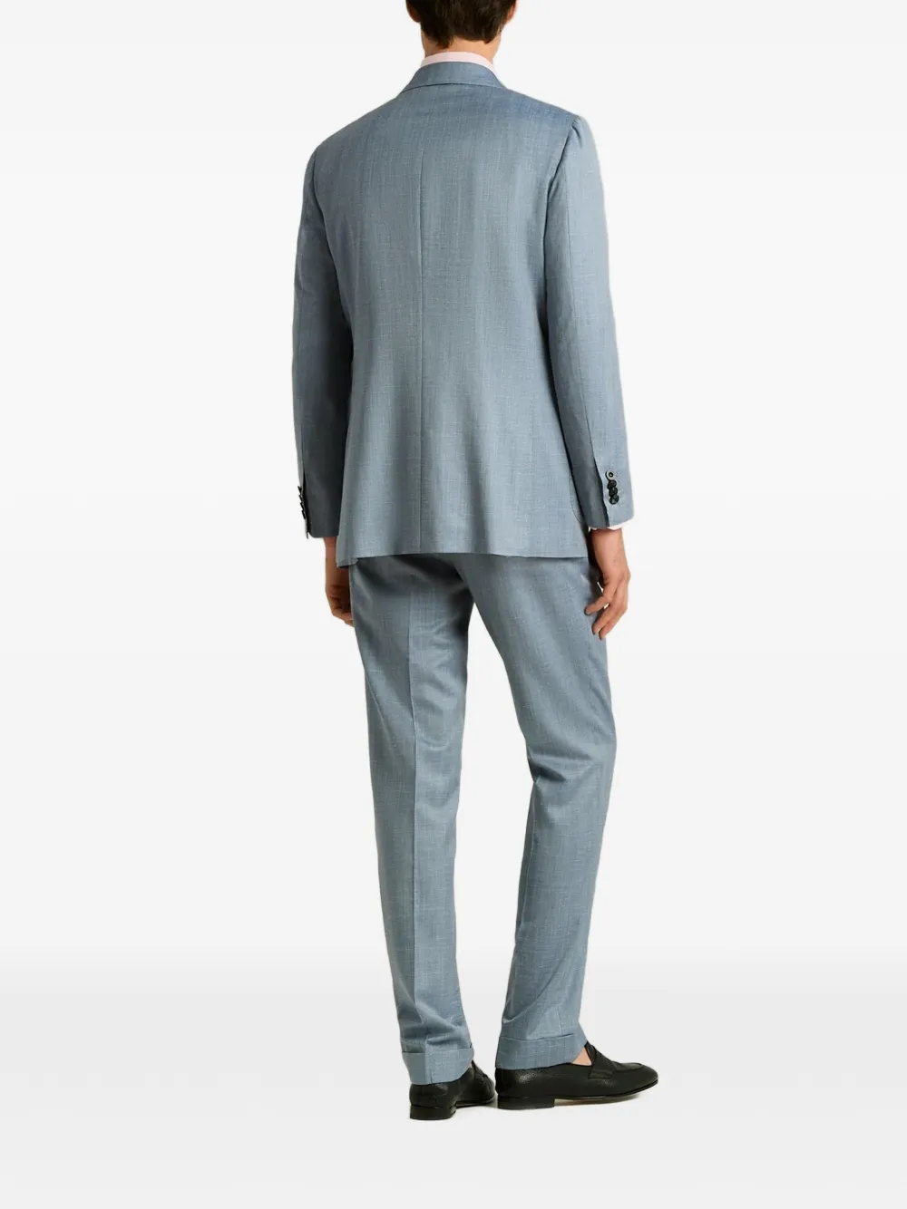 Kiton Pak met dubbele rij knopen Blauw