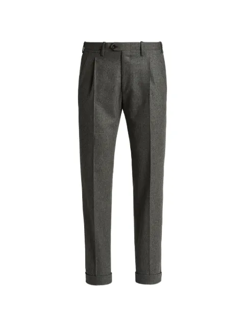 Kiton belt-loop pleated trousers