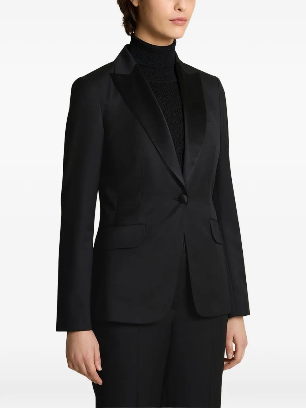 Kiton peak-lapel tuxedo jacket Zwart