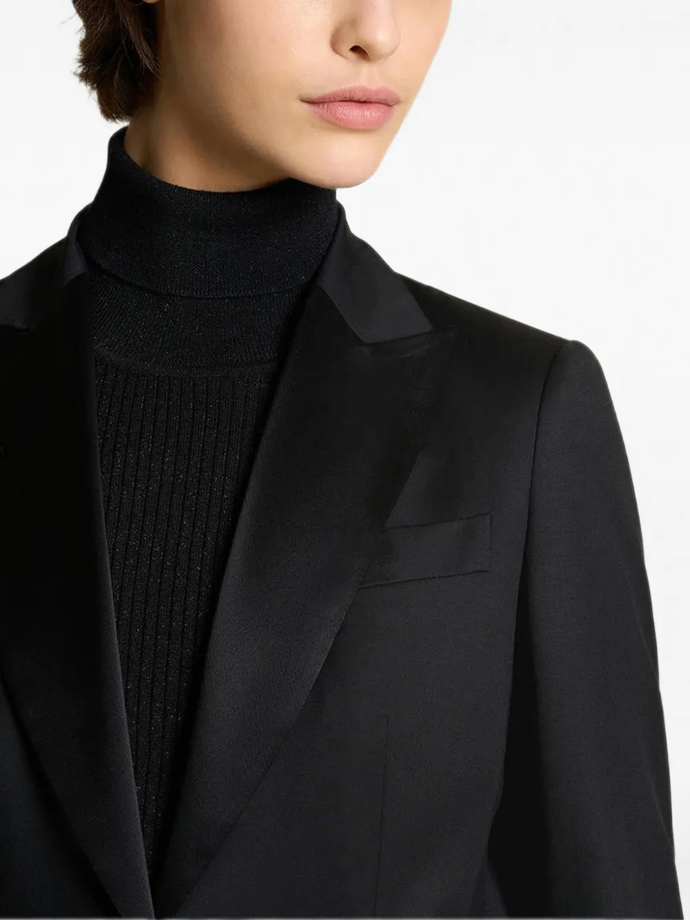 Kiton peak-lapel tuxedo jacket Zwart