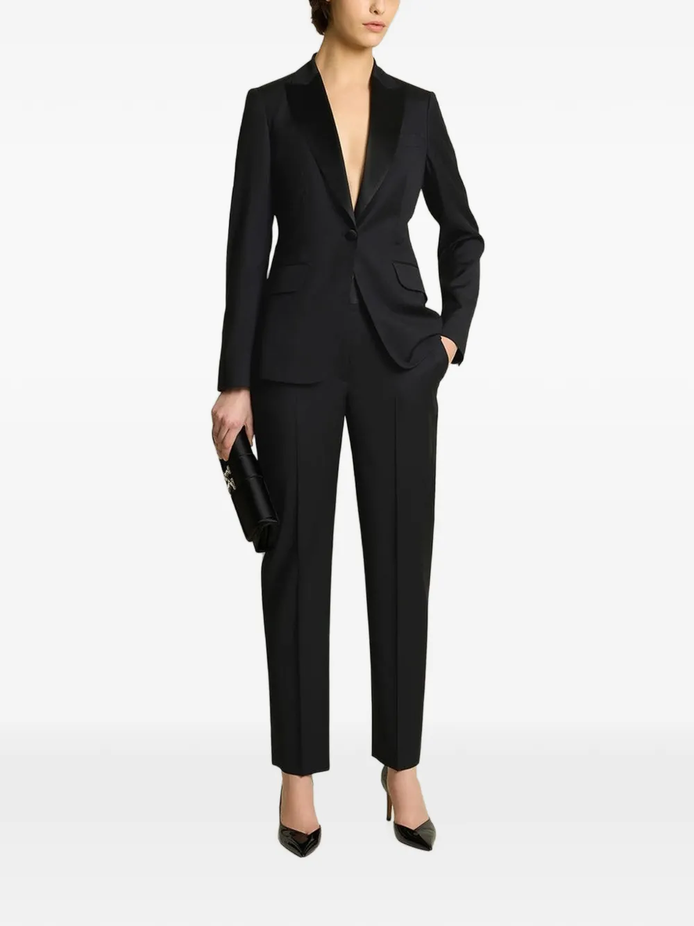 Kiton peak-lapel tuxedo jacket Zwart