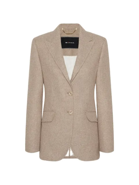 Kiton single-breasted long-sleeve blazer
