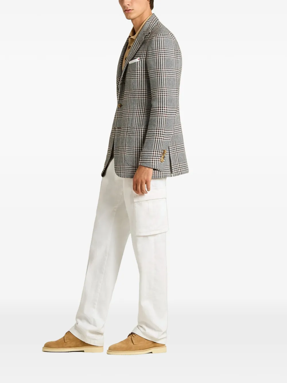 Kiton Straight cargo broek Wit
