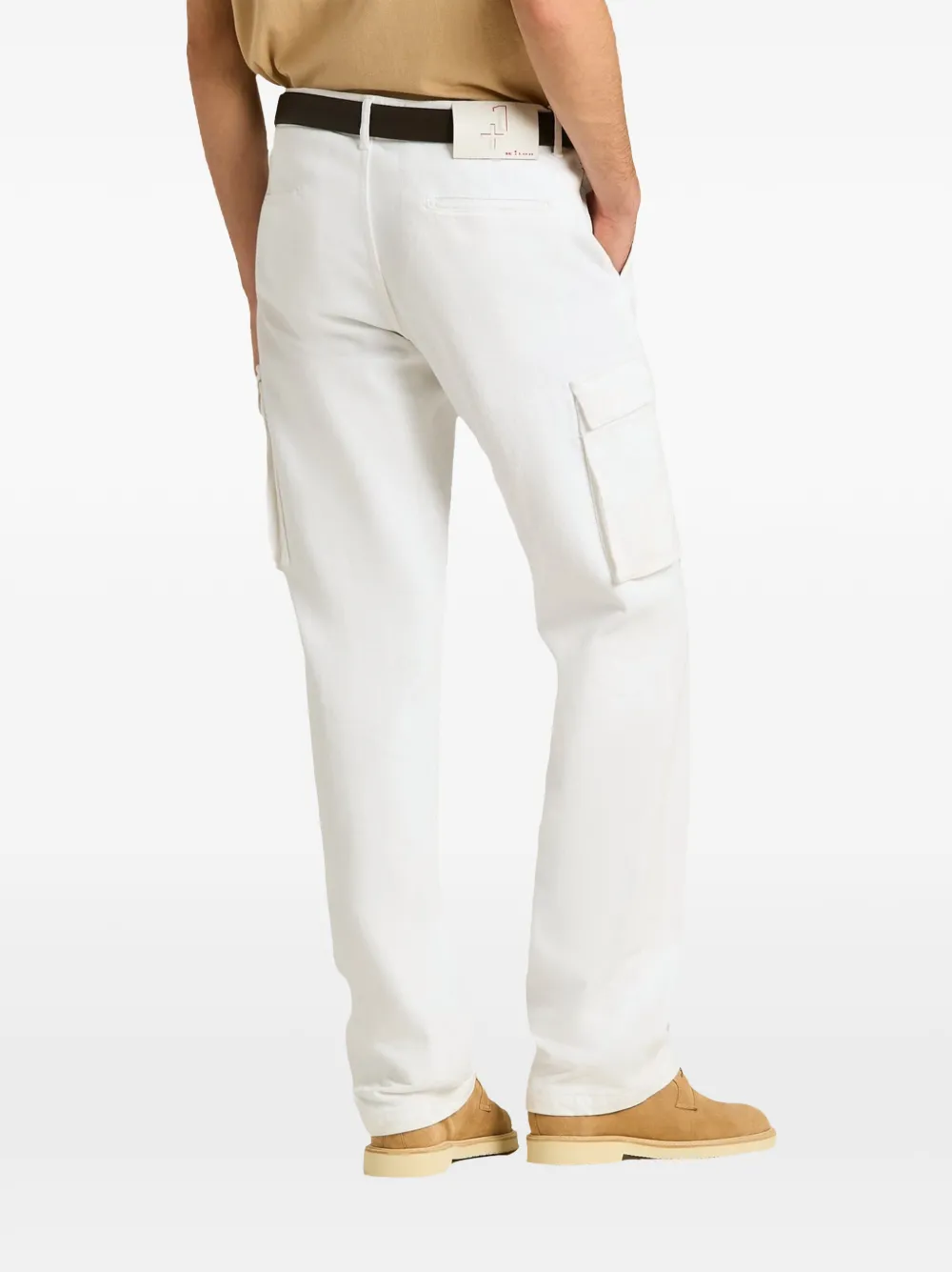 Kiton Straight cargo broek Wit