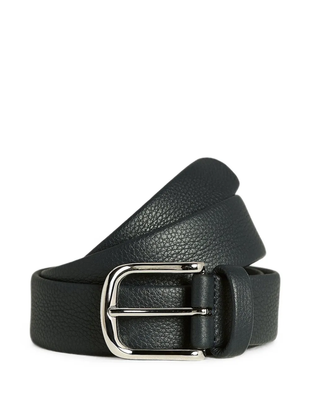 Kiton Cintura in pelle di vitello martellata - Nero
