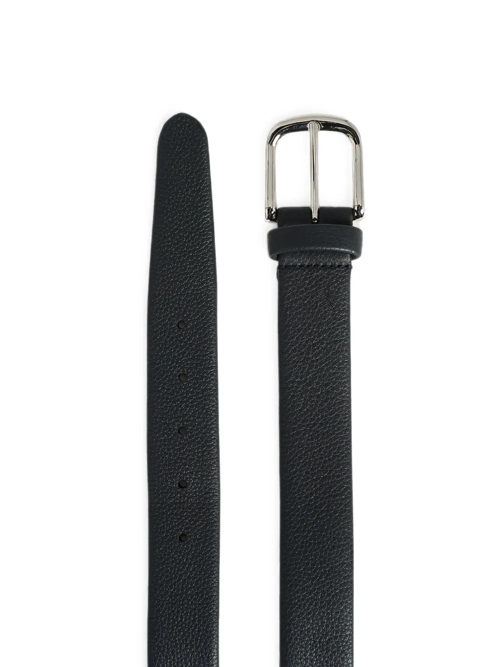 Kiton Riem van bewerkt kalfsleer Zwart