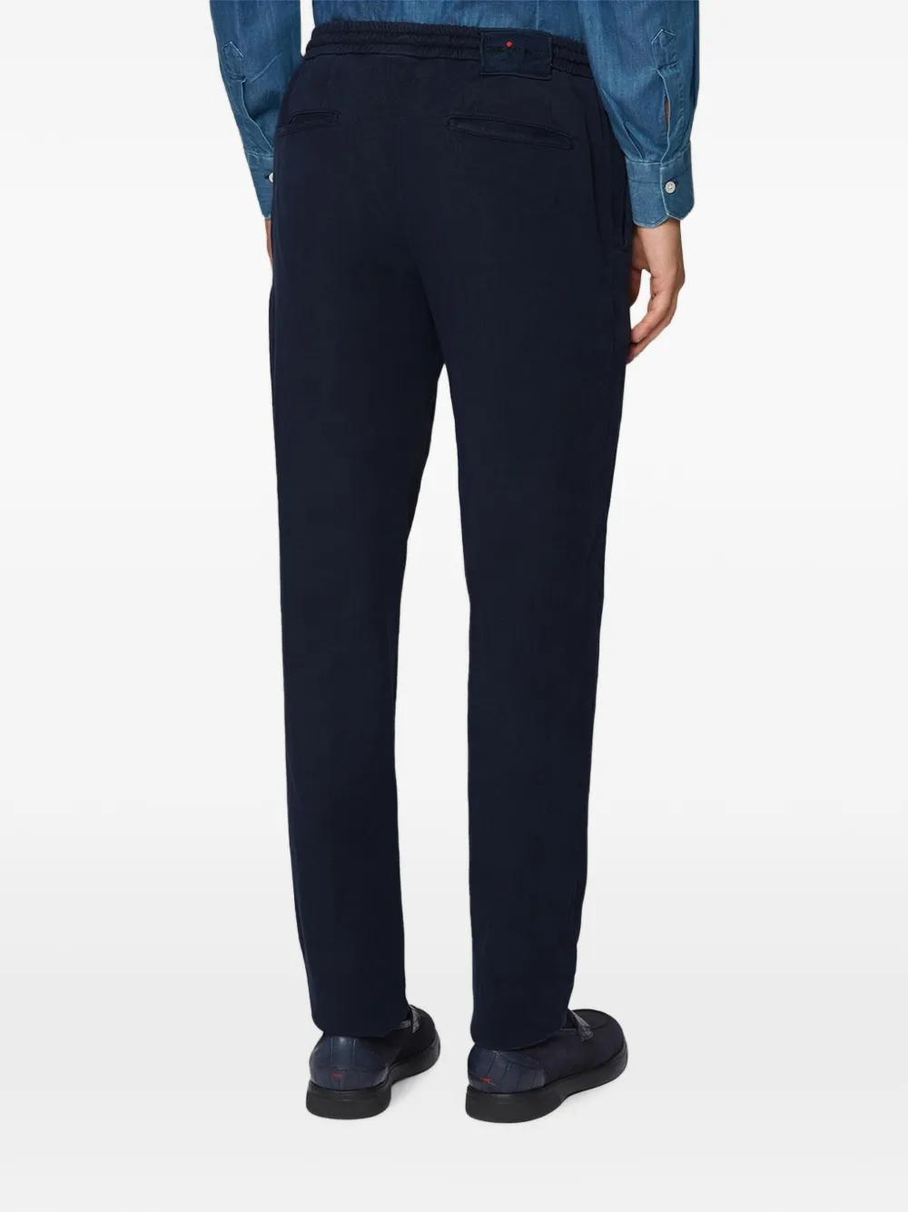 Kiton Straight broek met trekkoord Blauw