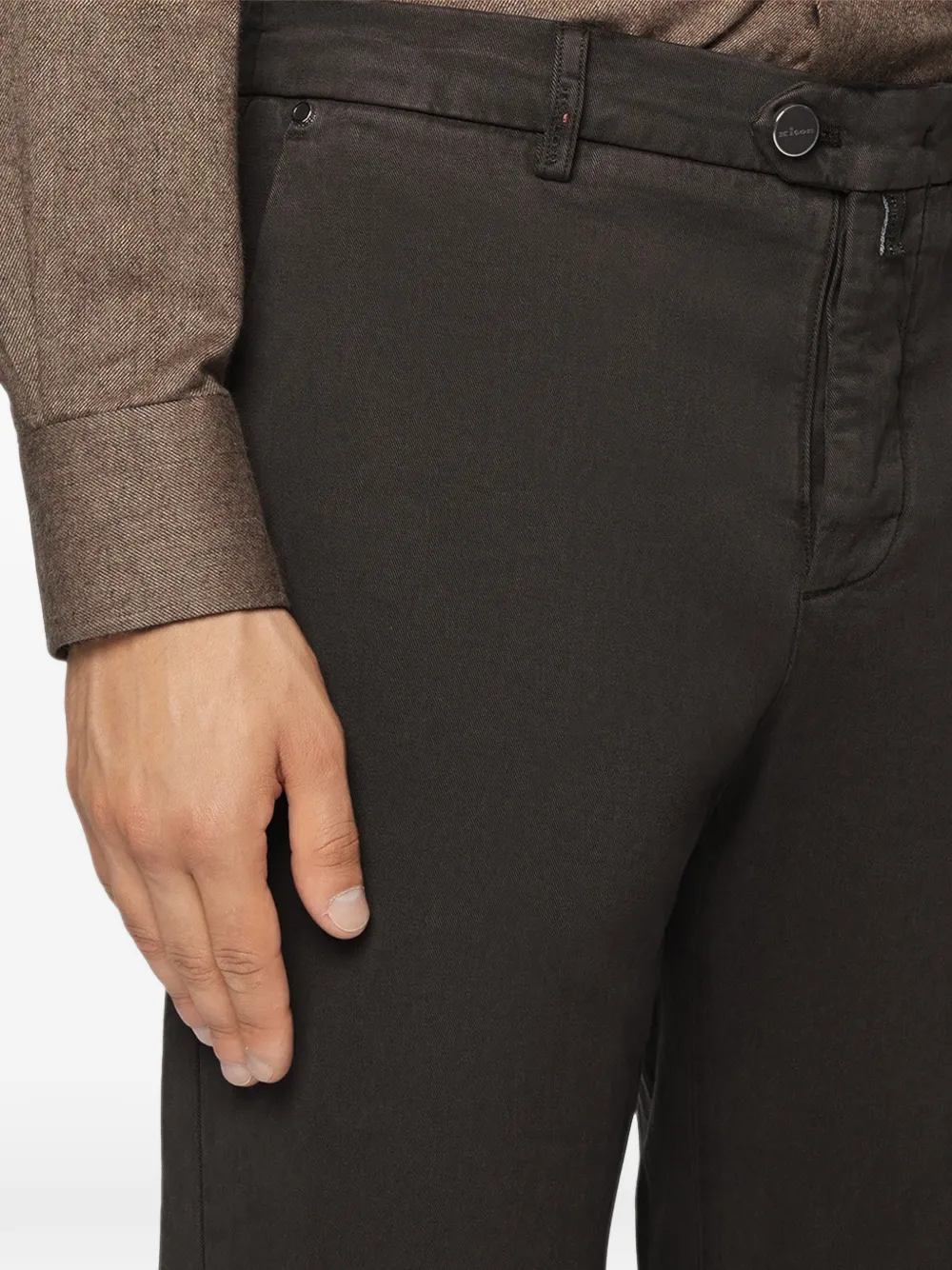 Kiton Straight jeans Bruin