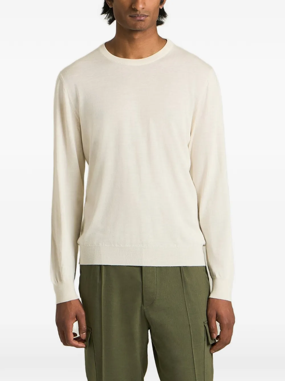 Kiton Trui met ronde hals Beige