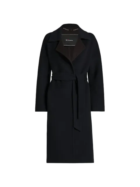 Kiton belted wrap coat