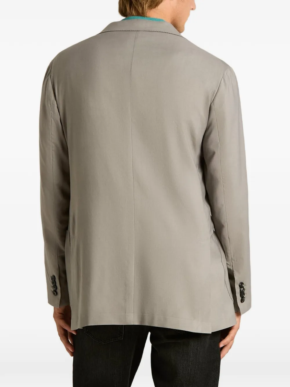 Kiton Blazer met enkele rij knopen Grijs