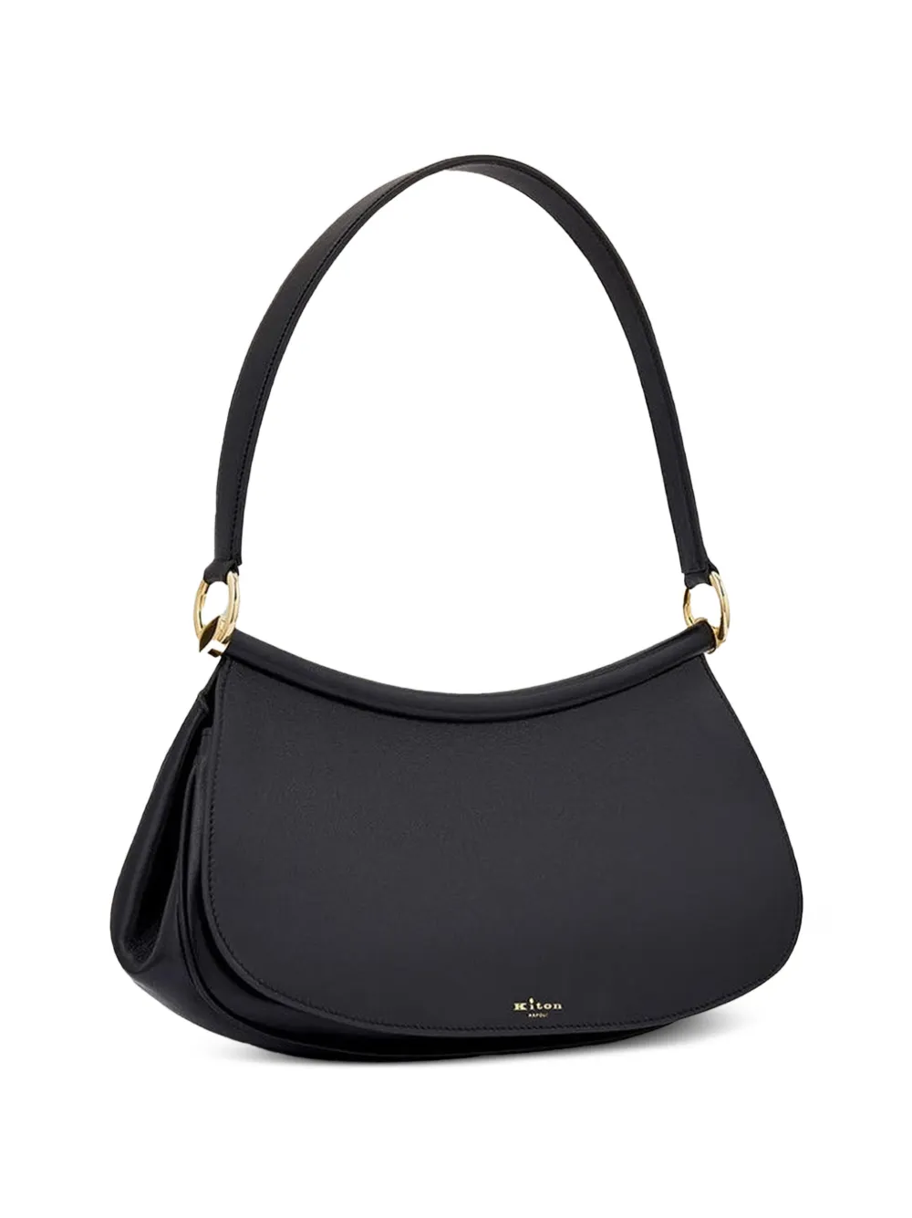 Kiton Aria leather tote bag Zwart