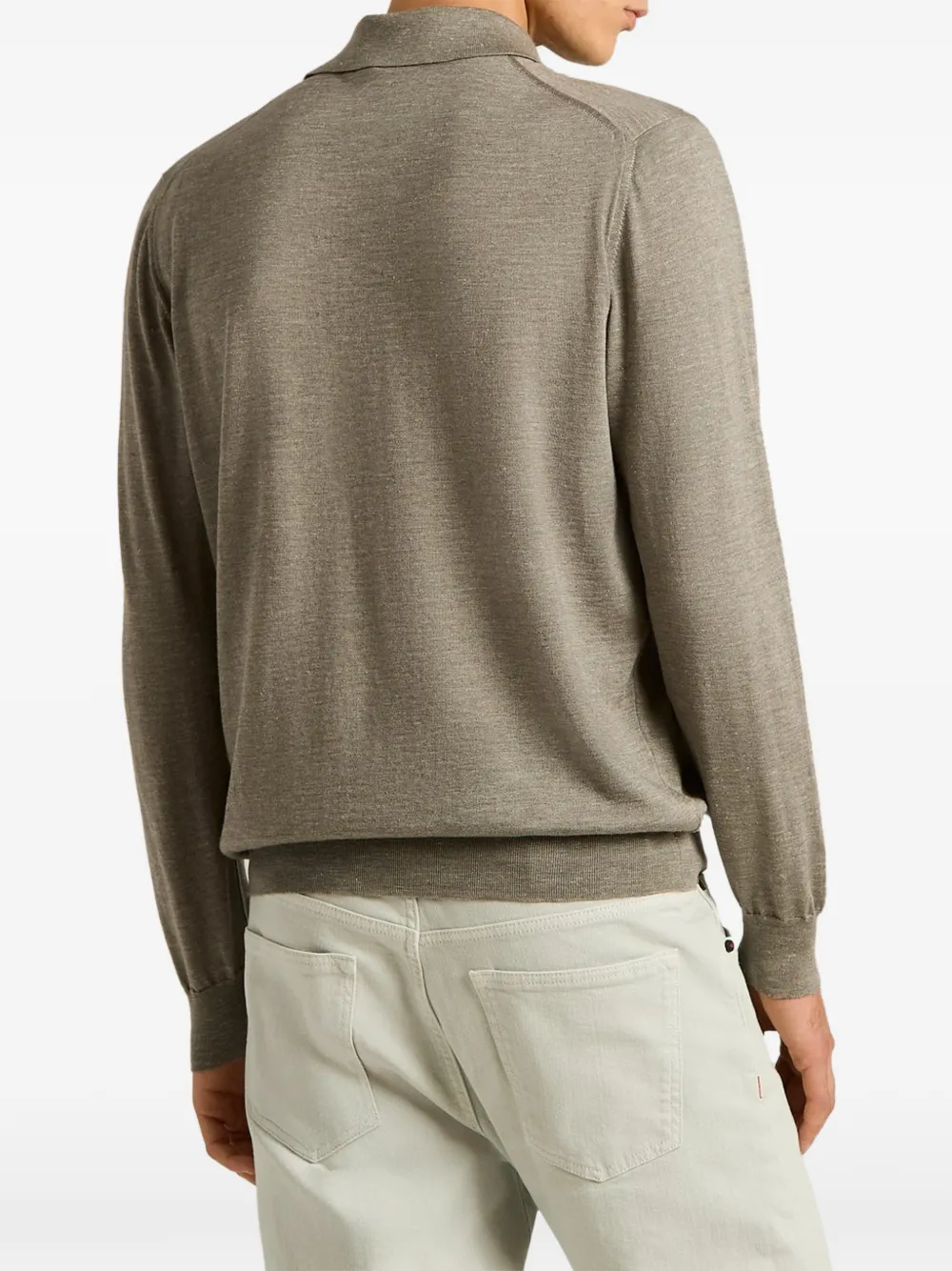 Kiton Poloshirt met lange mouwen Grijs