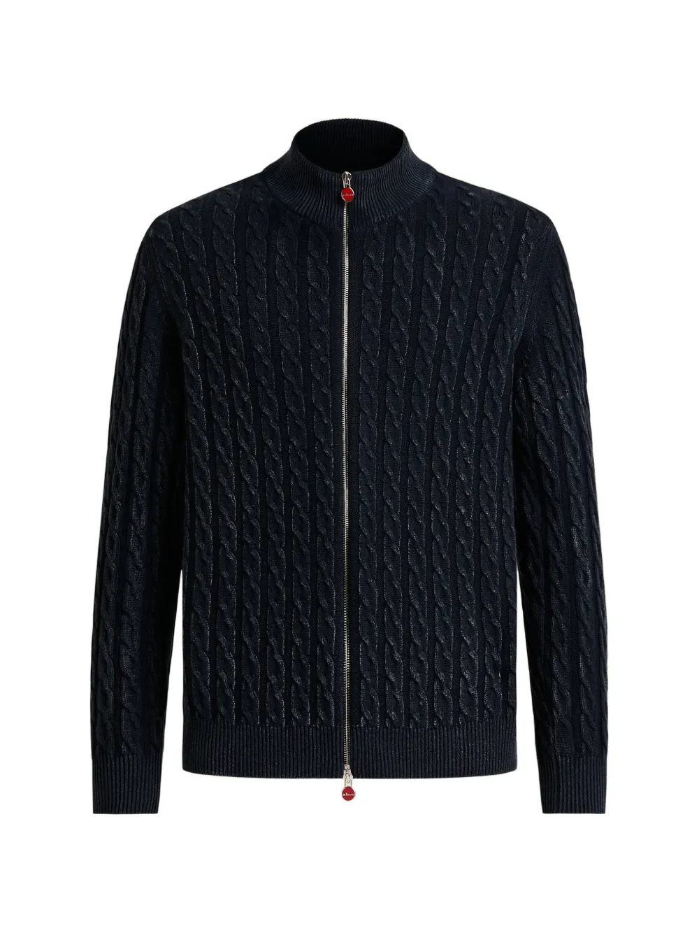 Kiton Maglione con zip - Blu
