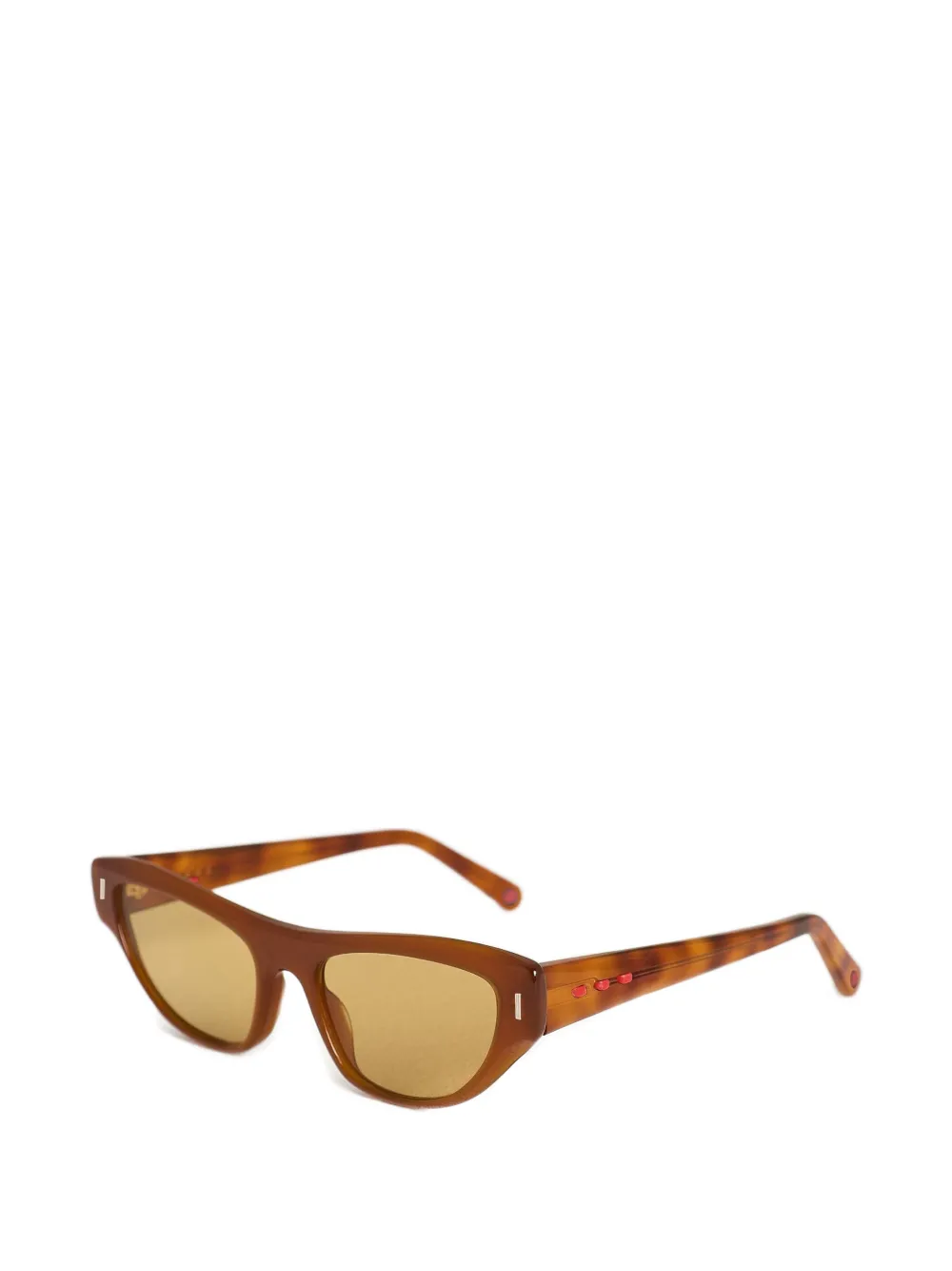 Kiton Sonnenbrille mit Cat-Eye-Gestell - Braun