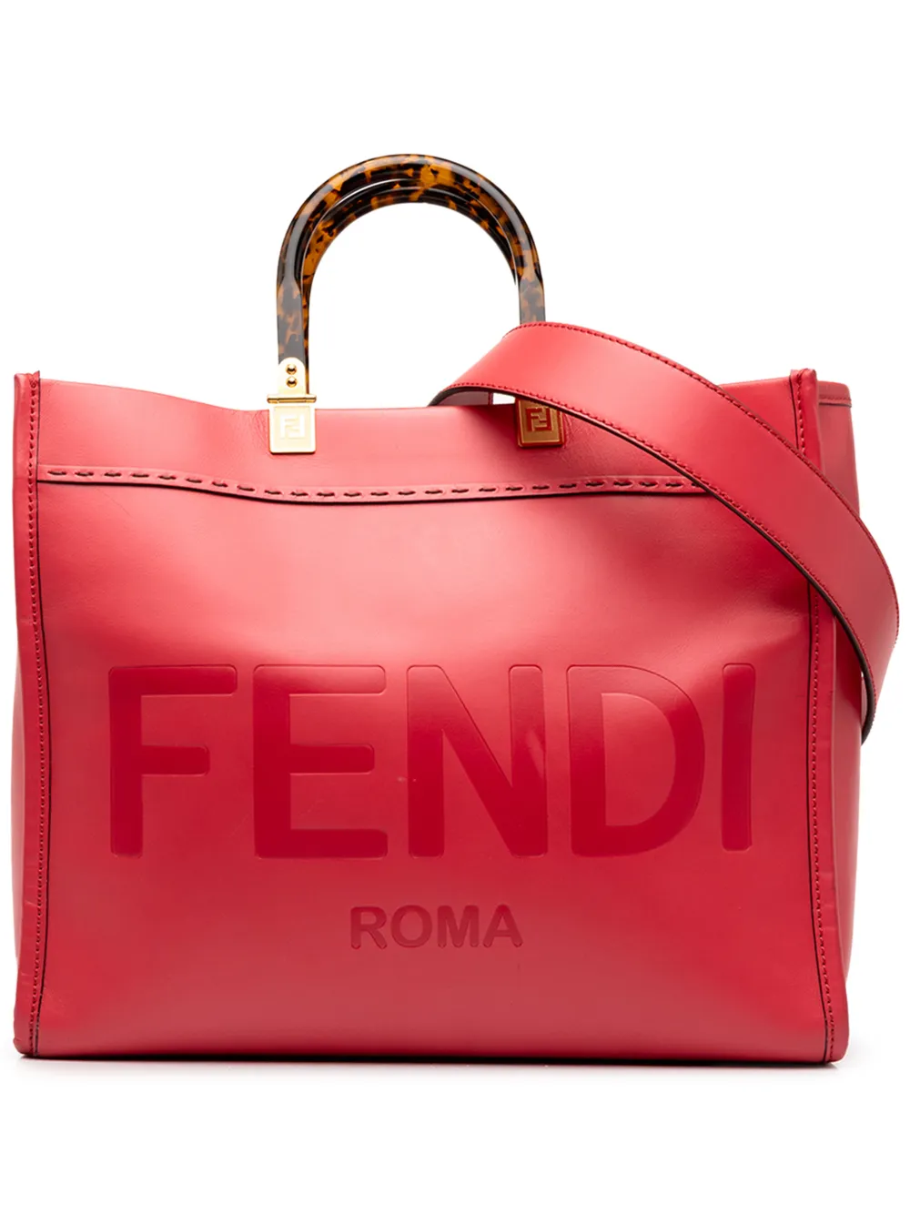 Fendi Pre-Owned 2010-2026 Medium Leather Sunshine Shopper Tote satchel - Rosa