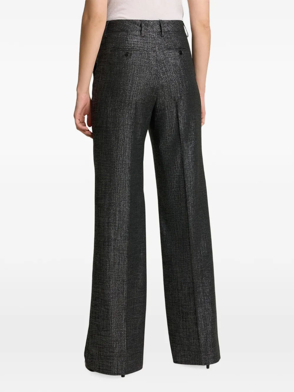 Kiton textured-finish wool-blend trousers Grijs