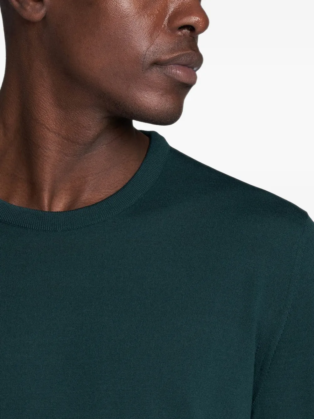 Kiton Wollen trui met ronde hals Groen