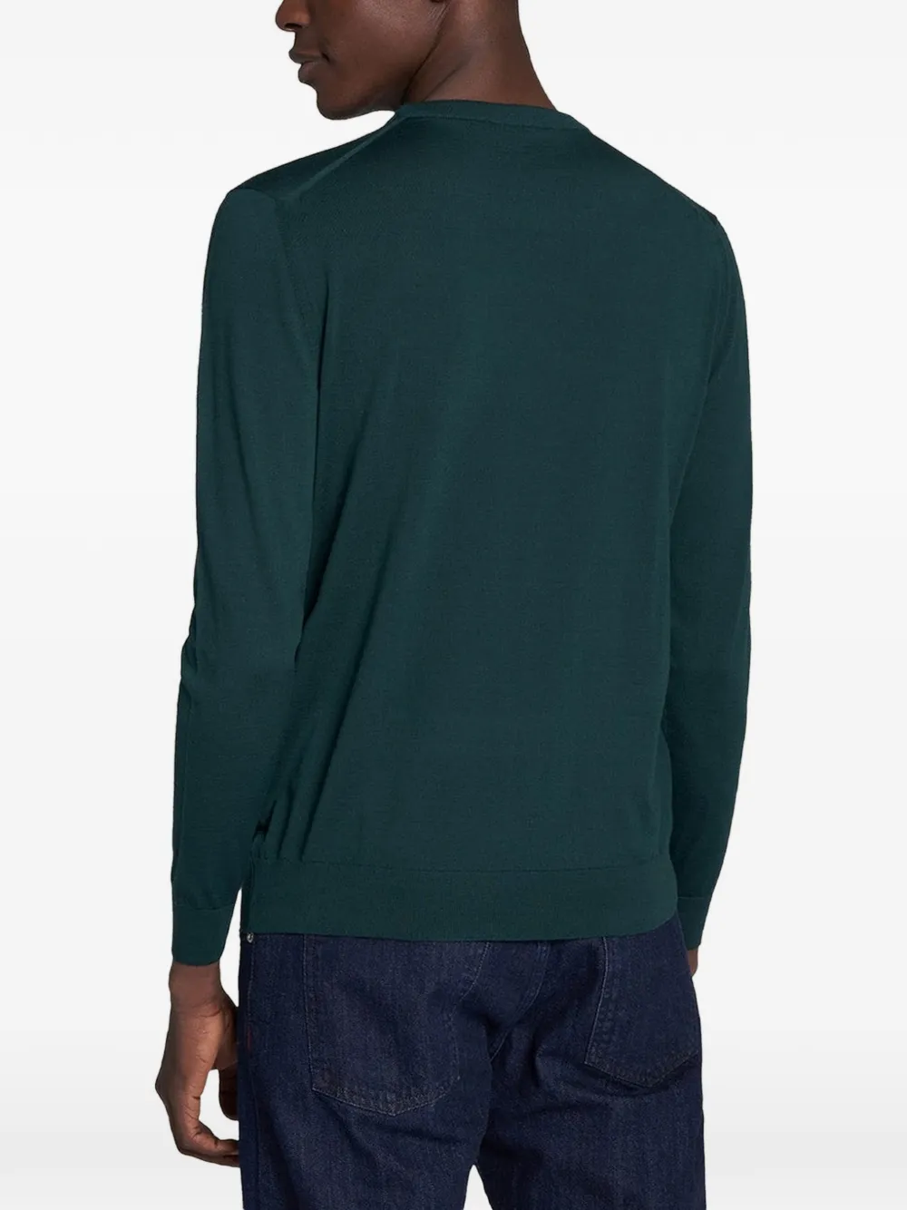 Kiton Wollen trui met ronde hals Groen