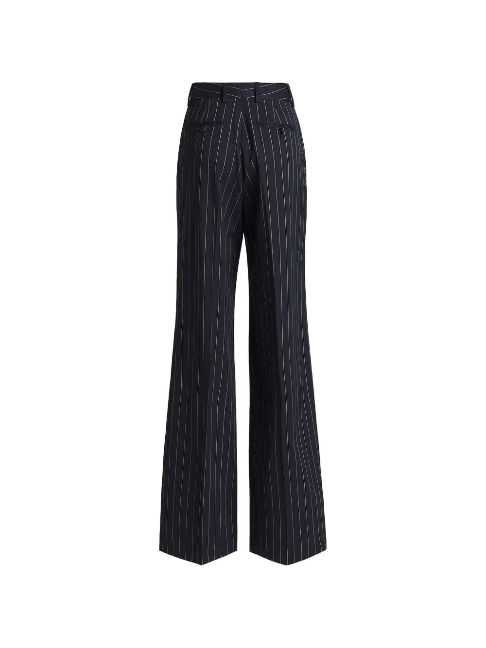Kiton pinstripe straight-leg trousers Blauw