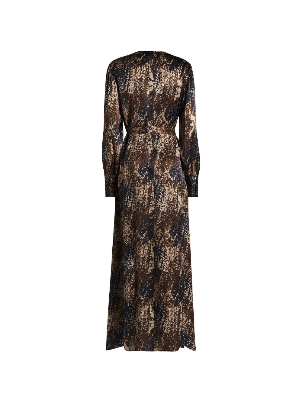 Kiton Midi-jurk met abstracte print Bruin