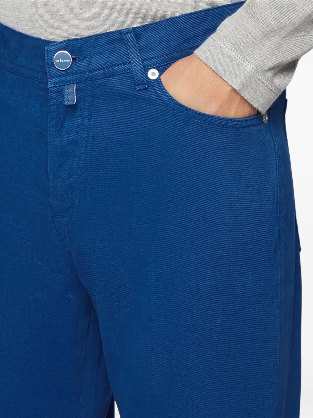 Kiton Jeans met vijf zakken Blauw