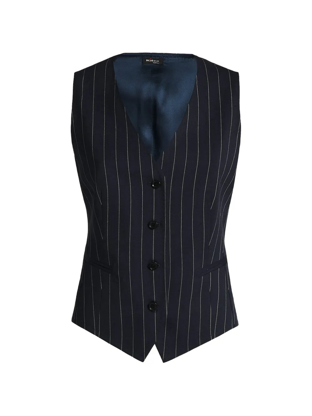 Kiton Weste mit Nadelstreifen - Blau