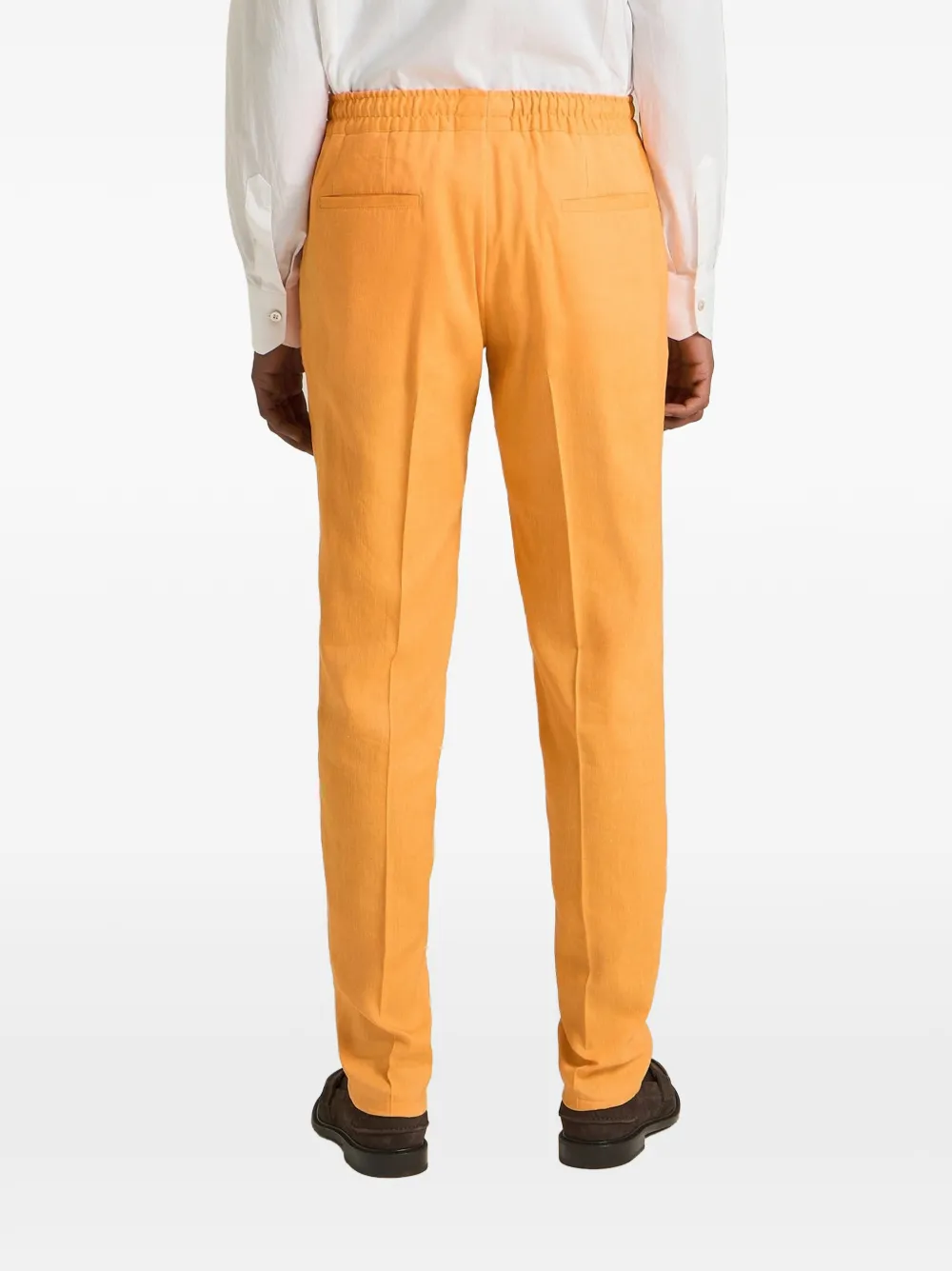 Kiton Broek met trekkoord en details Oranje
