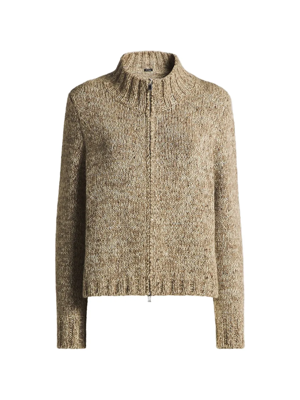 Kiton chunky-knit zip-up cardigan Beige
