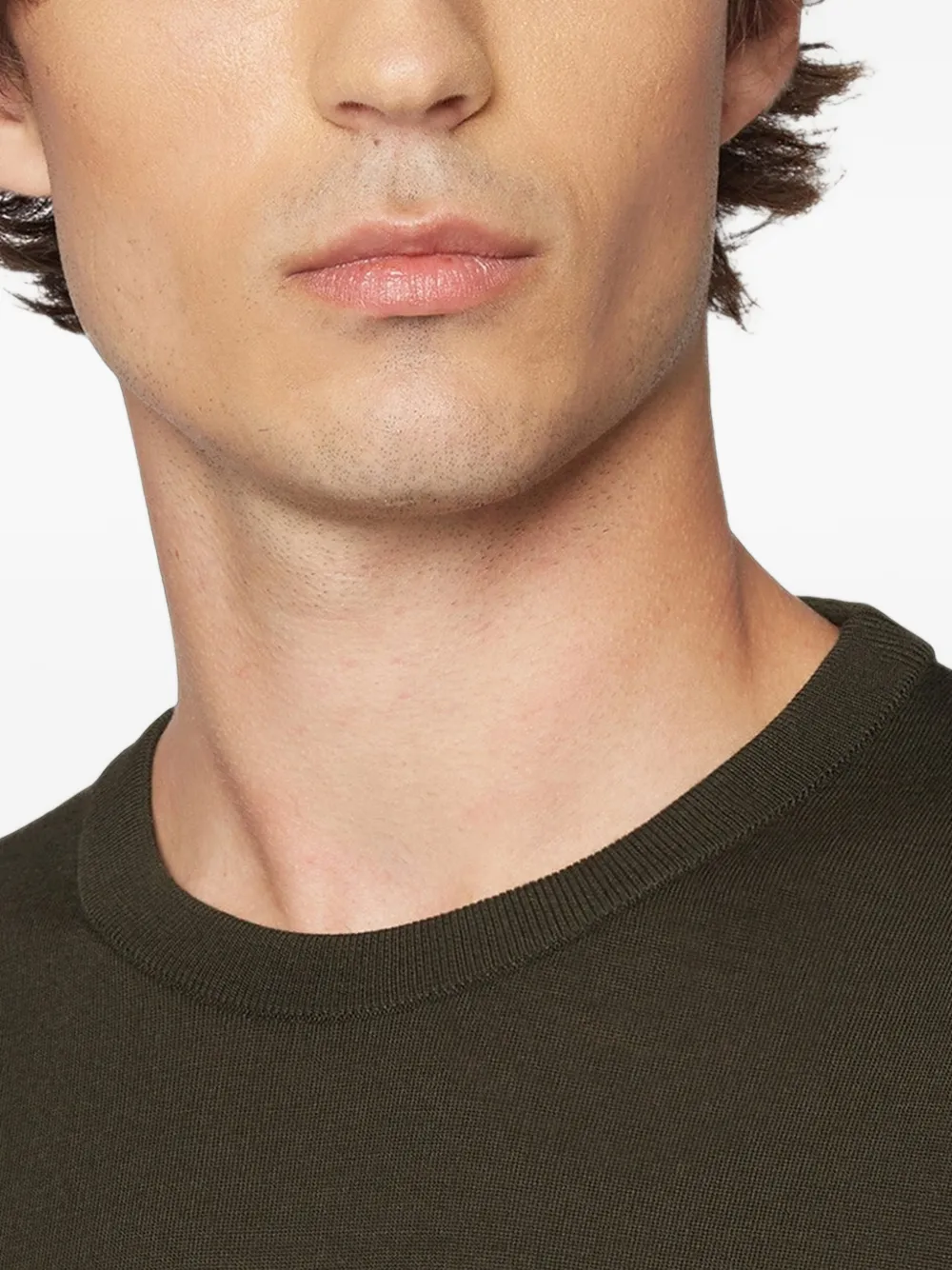 Kiton Blue Diamond trui met ronde hals Groen