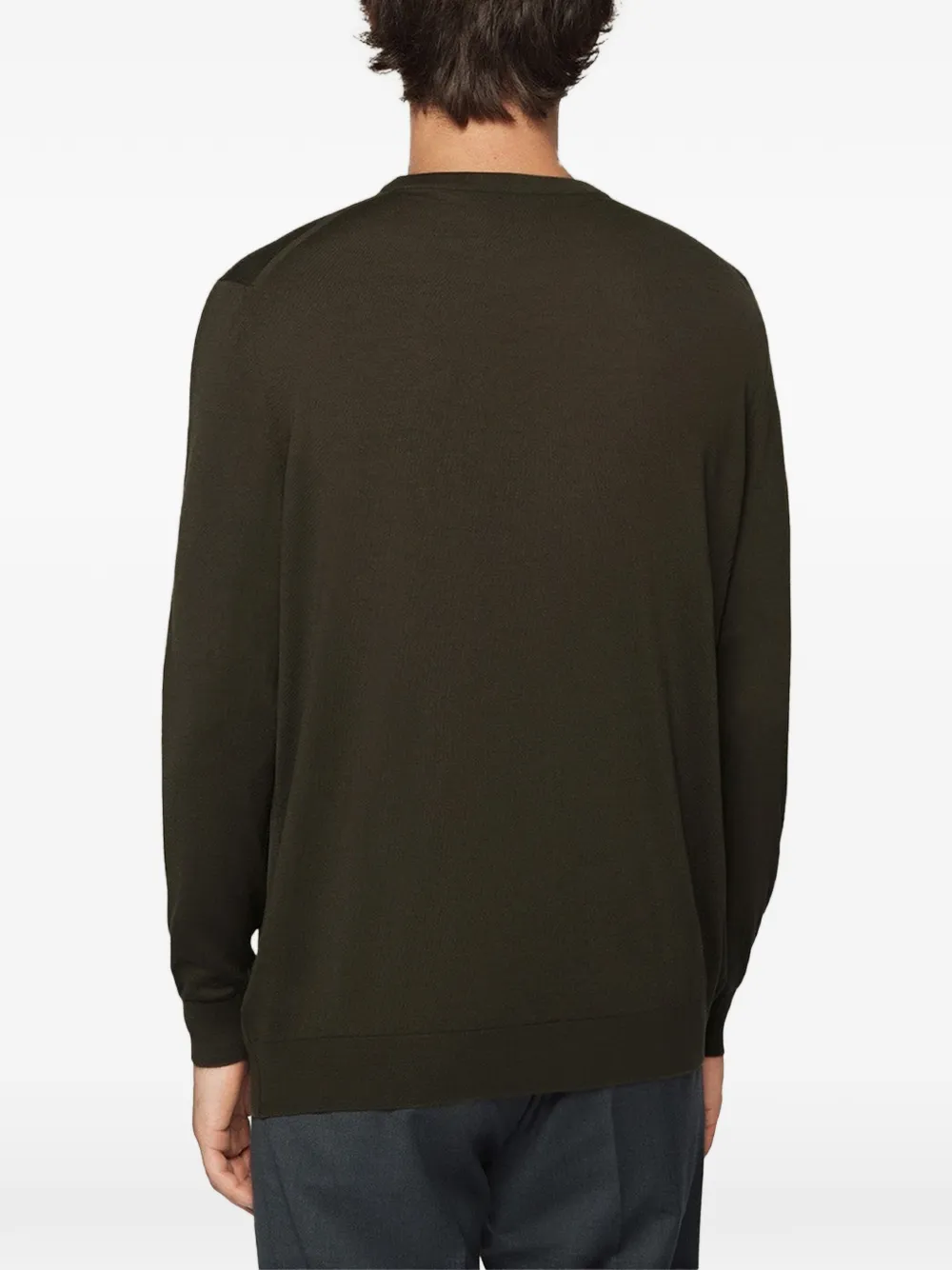 Kiton Blue Diamond trui met ronde hals Groen