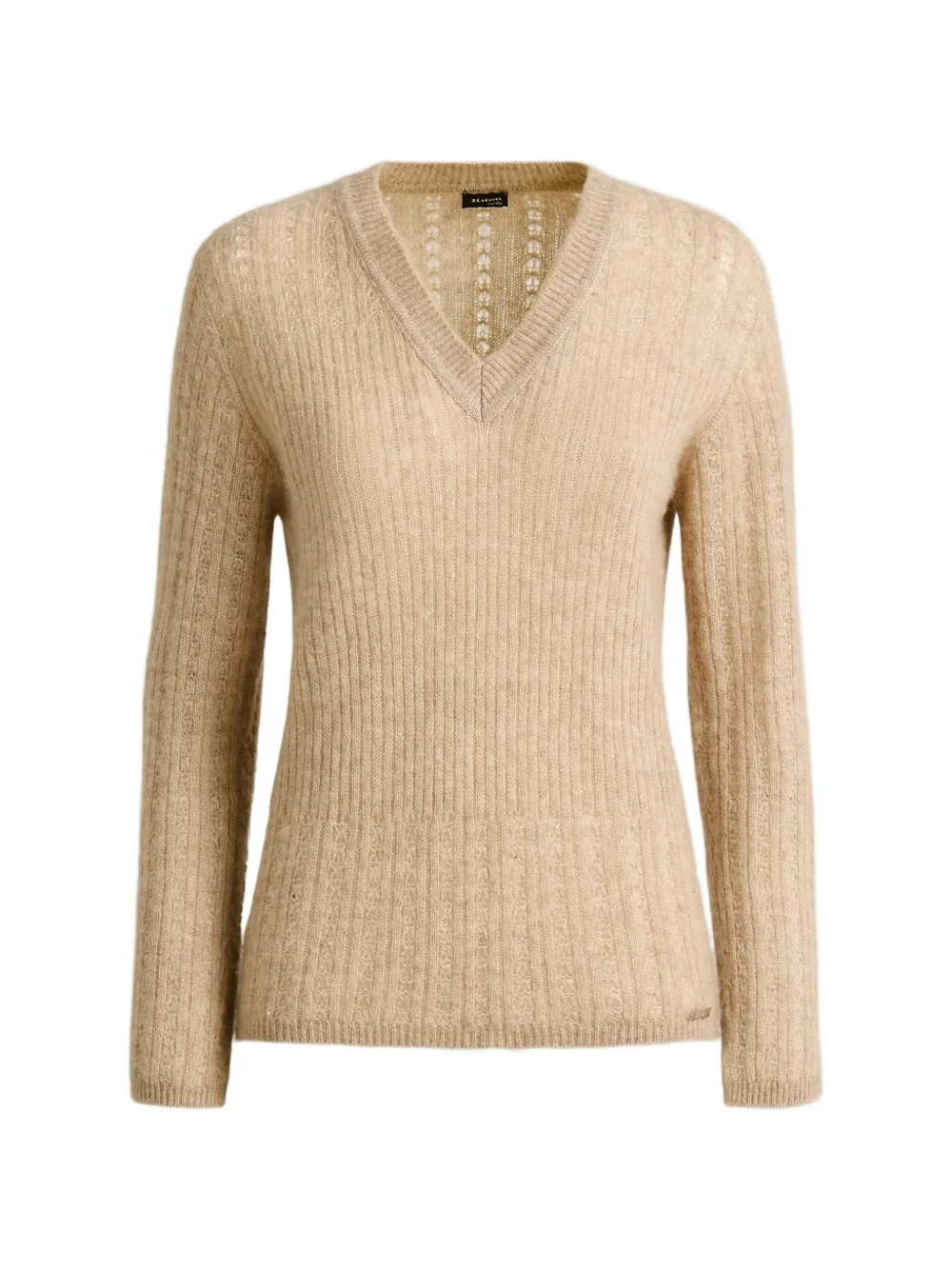 Kiton Pullover mit V-Ausschnitt - Nude