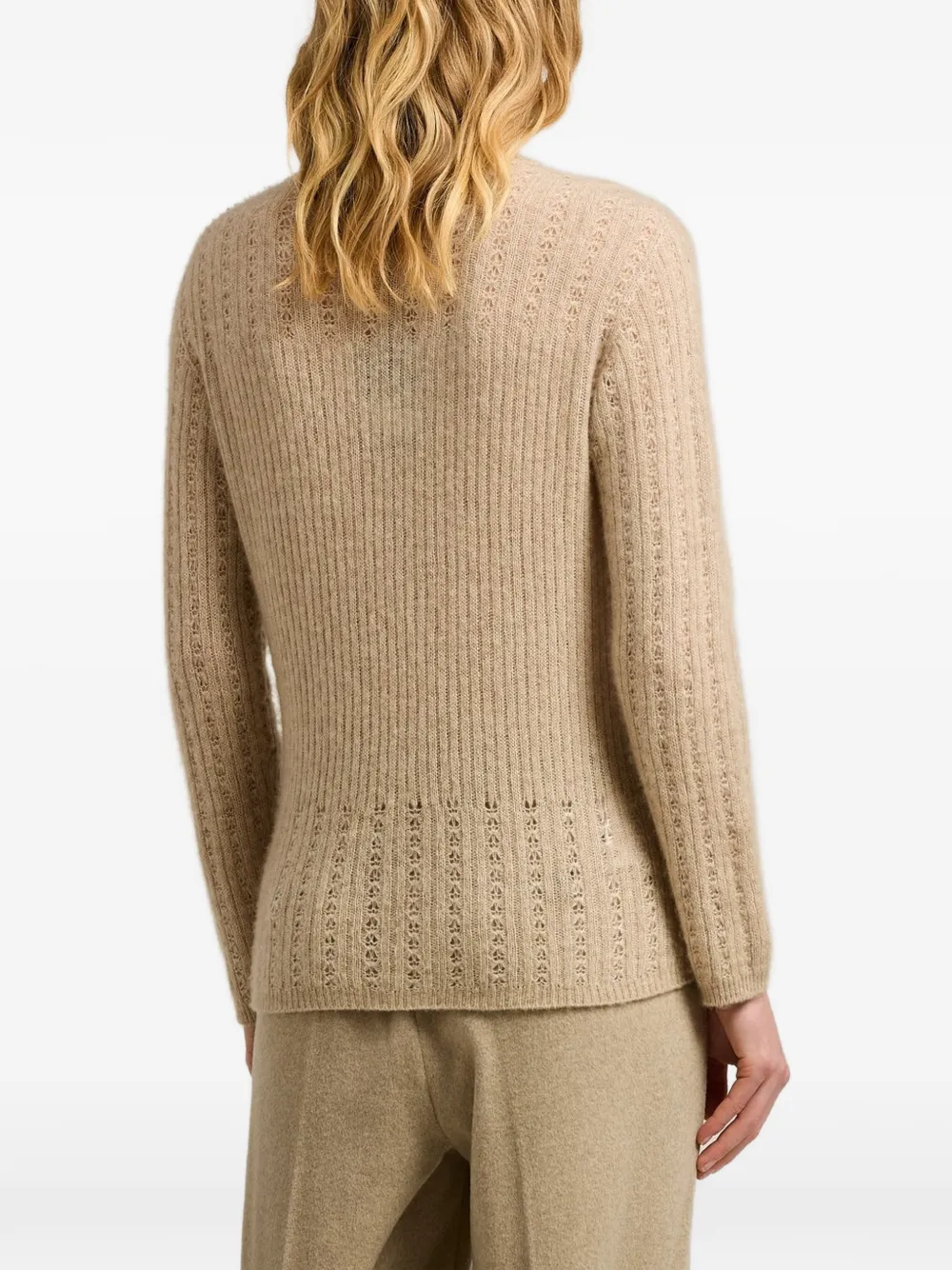 Kiton Trui met V-hals Beige