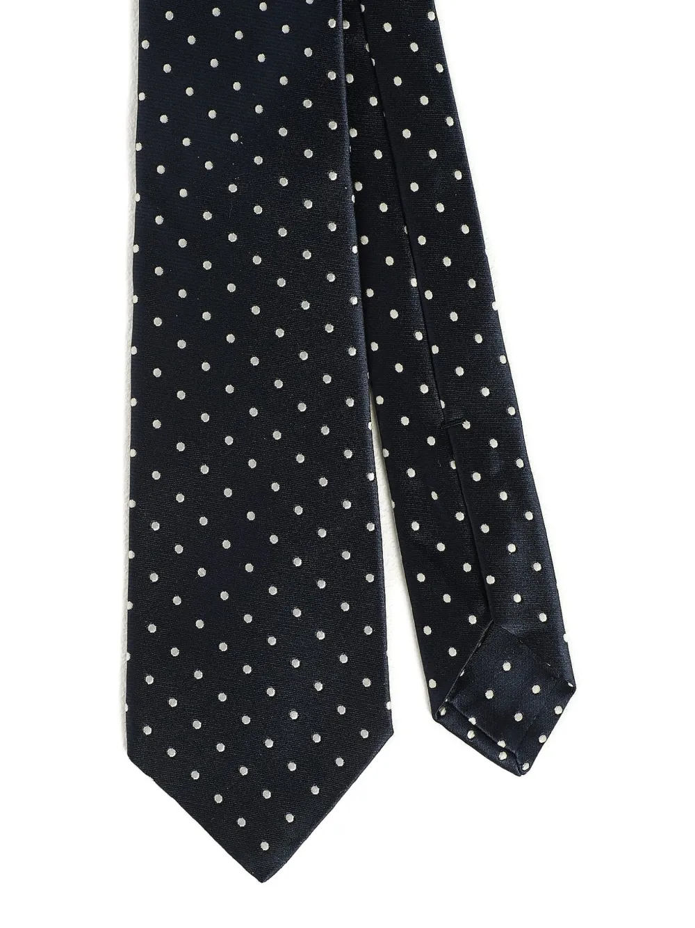 Kiton polka-dot silk tie Blauw