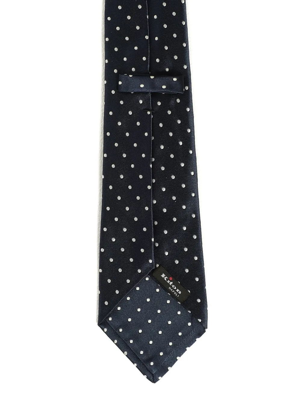 Kiton polka-dot silk tie Blauw