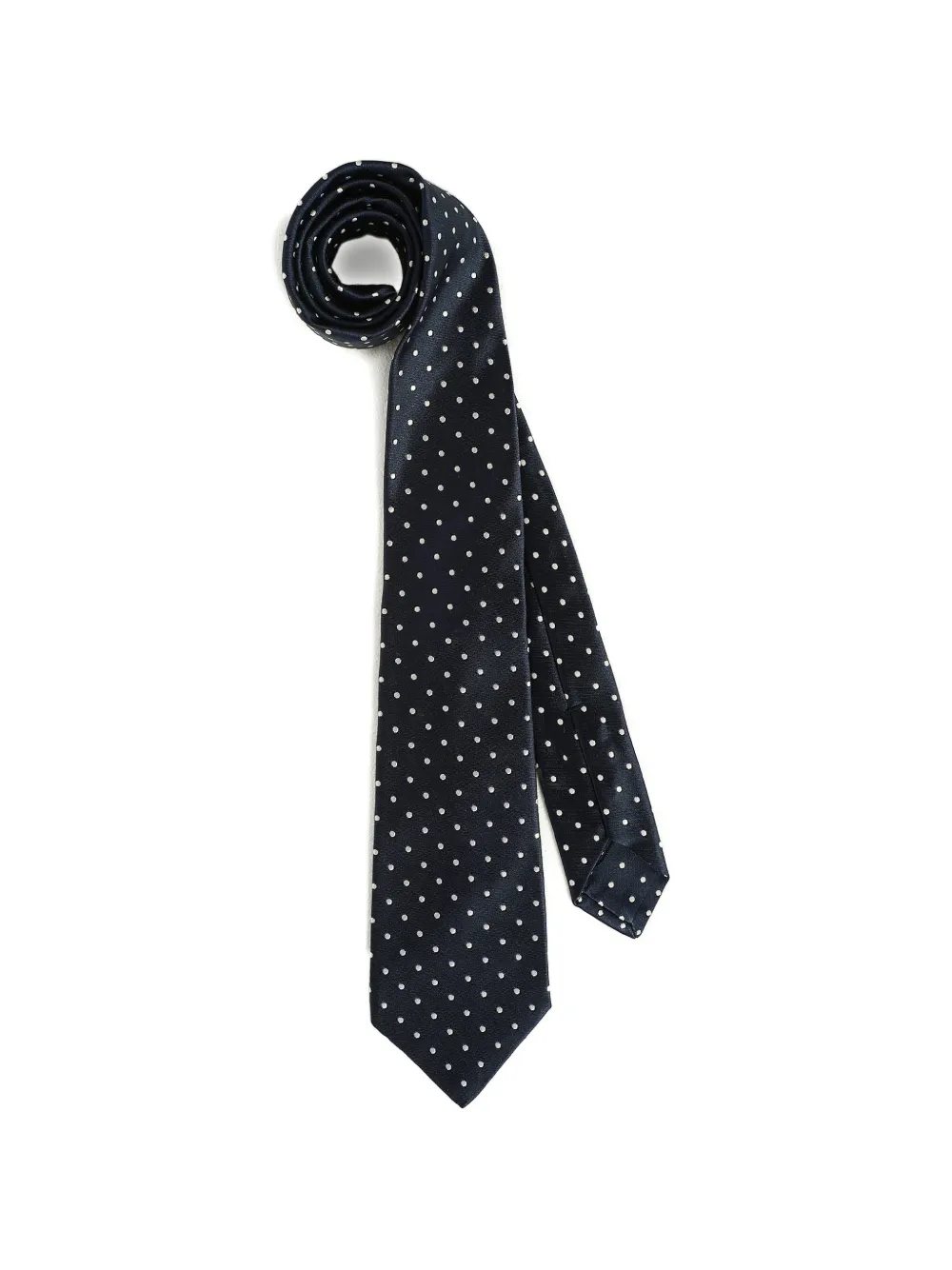 Kiton polka-dot silk tie Blauw