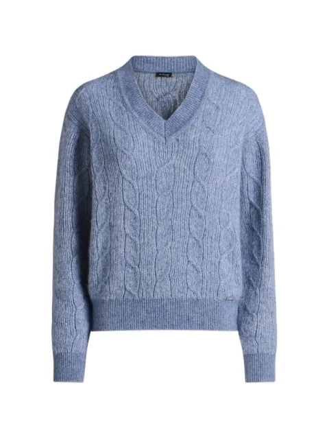 Kiton cable-knit V-neck sweater