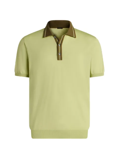 Kiton contrast-collar polo shirt